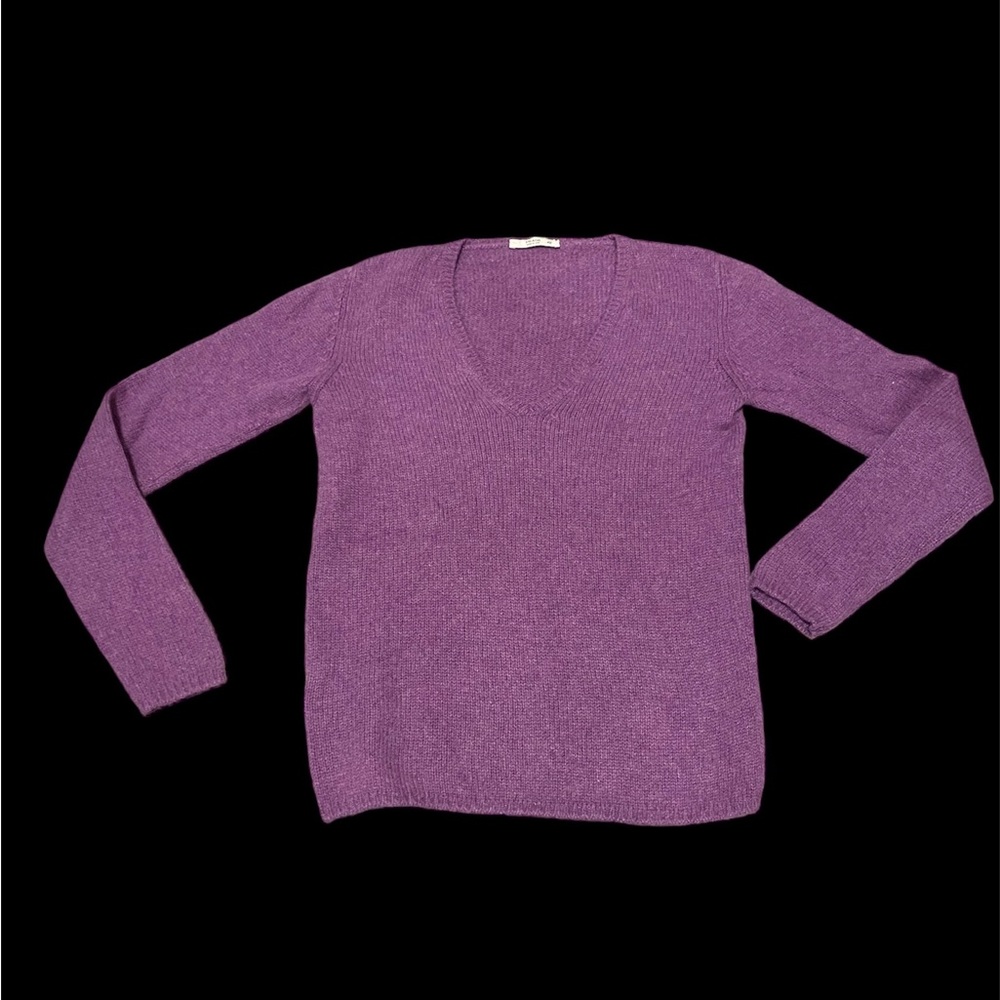 Prada Purple Cashmere V Neck Sweater (sz40)